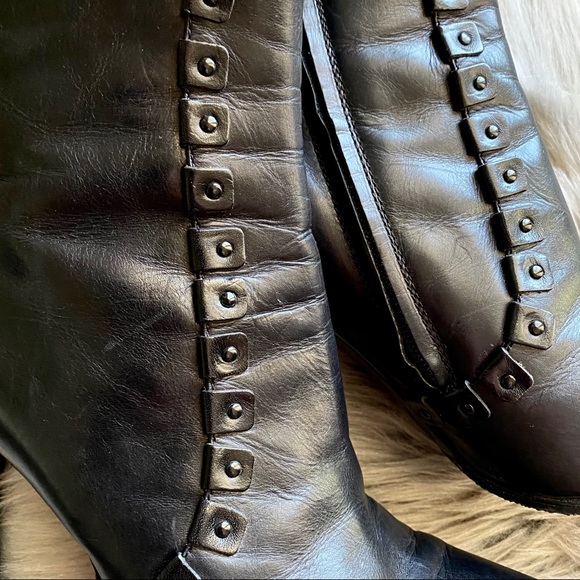 Burberry Leather Ankle Boots Booties - Picture 10 of 13